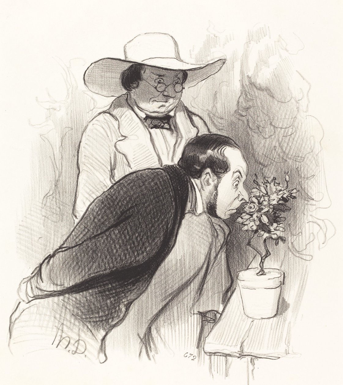 En botanikers triumf av Honoré Daumier