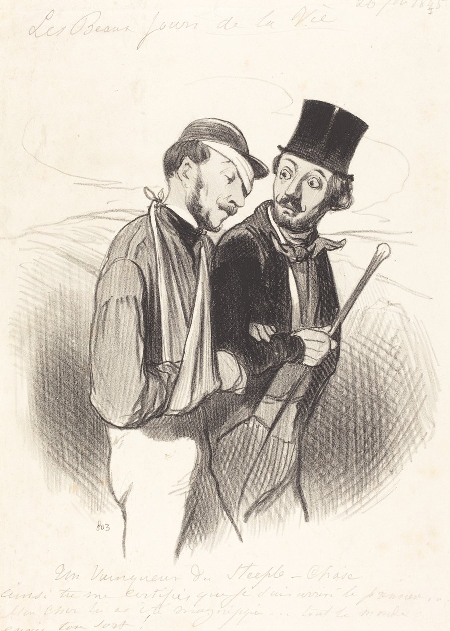 En steeplechase-vinner av Honoré Daumier