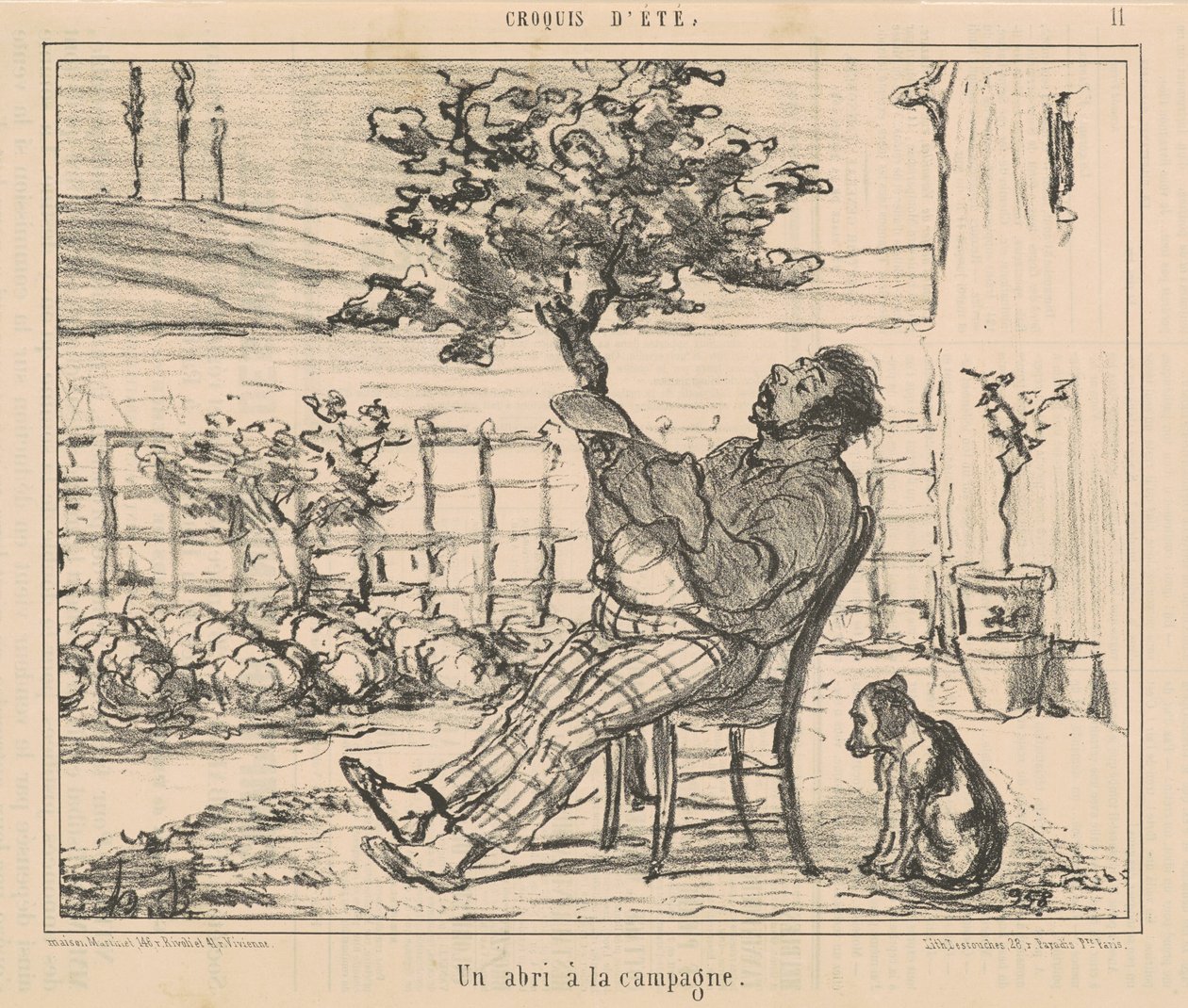 Et krisesenter på landsbygda av Honoré Daumier