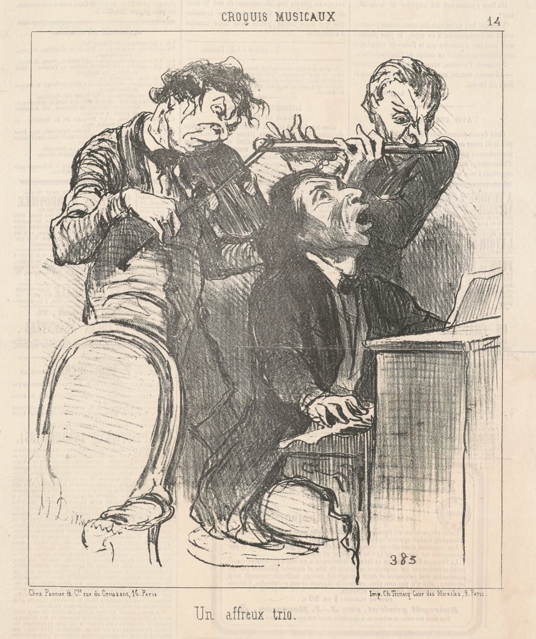 En forferdelig trio av Honoré Daumier
