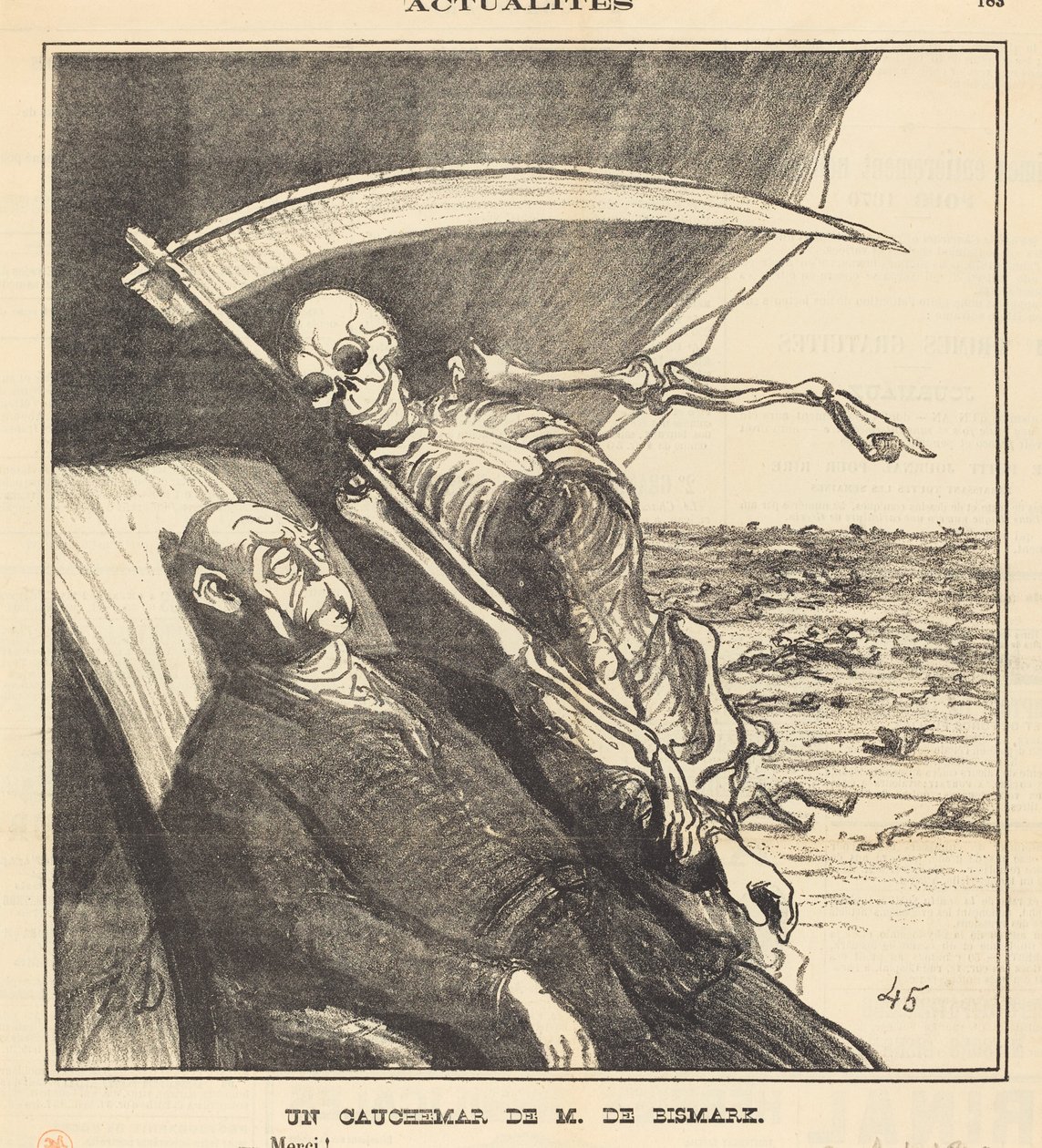 Et Mr. Bismarcks mareritt av Honoré Daumier