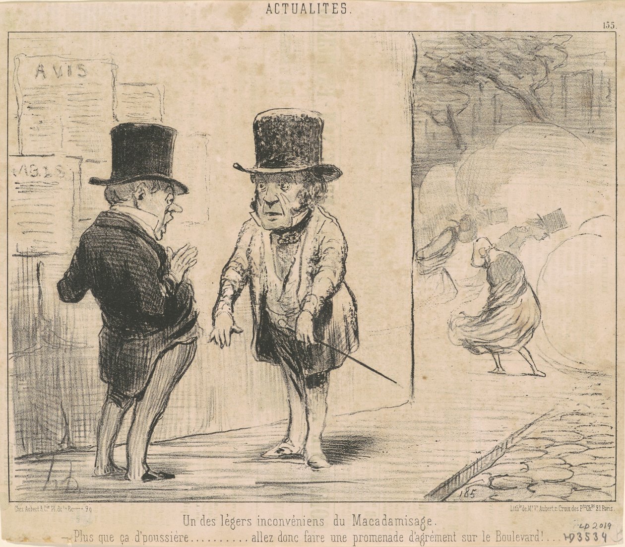 En av ... ulempene med makadamisering ... av Honoré Daumier