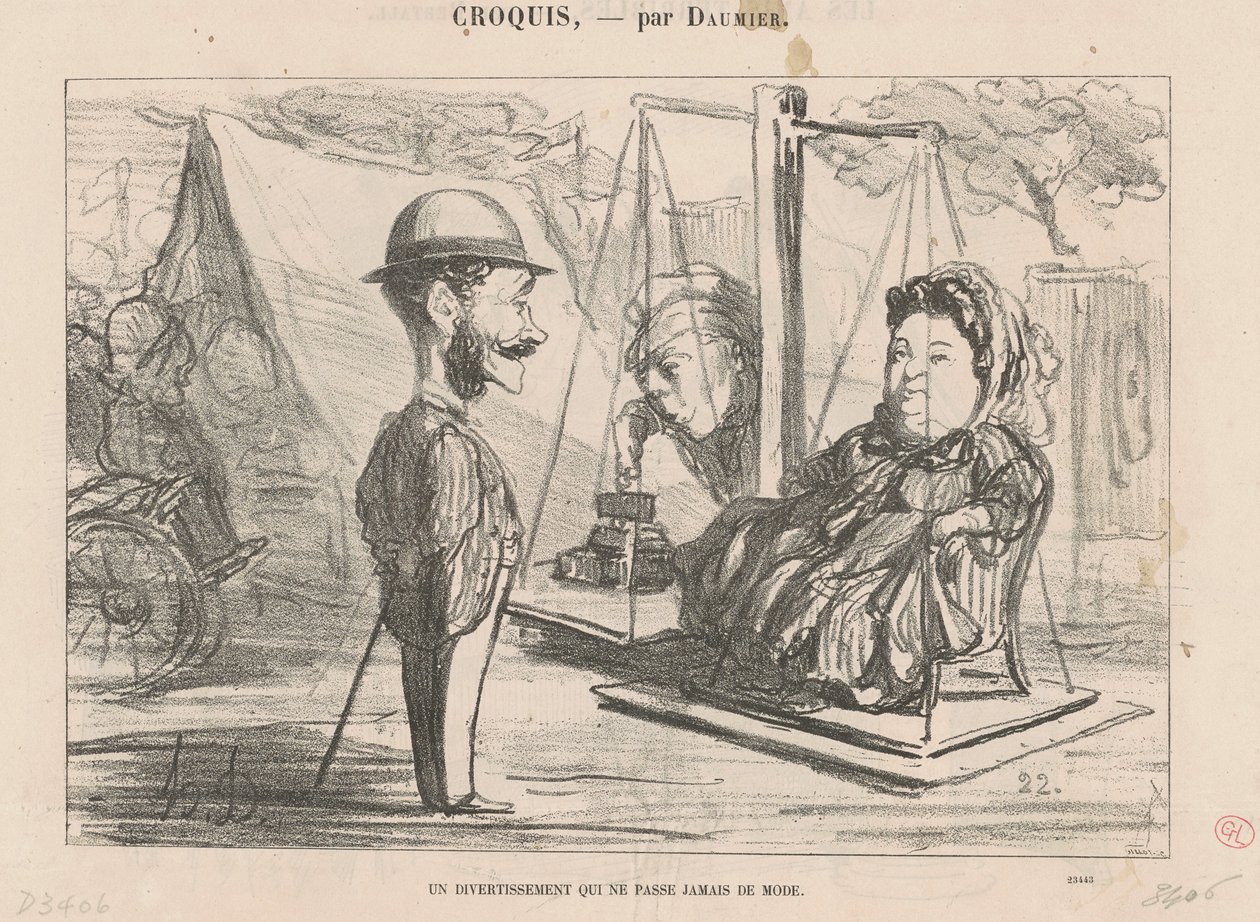 Underholdning som ... moteriktig av Honoré Daumier