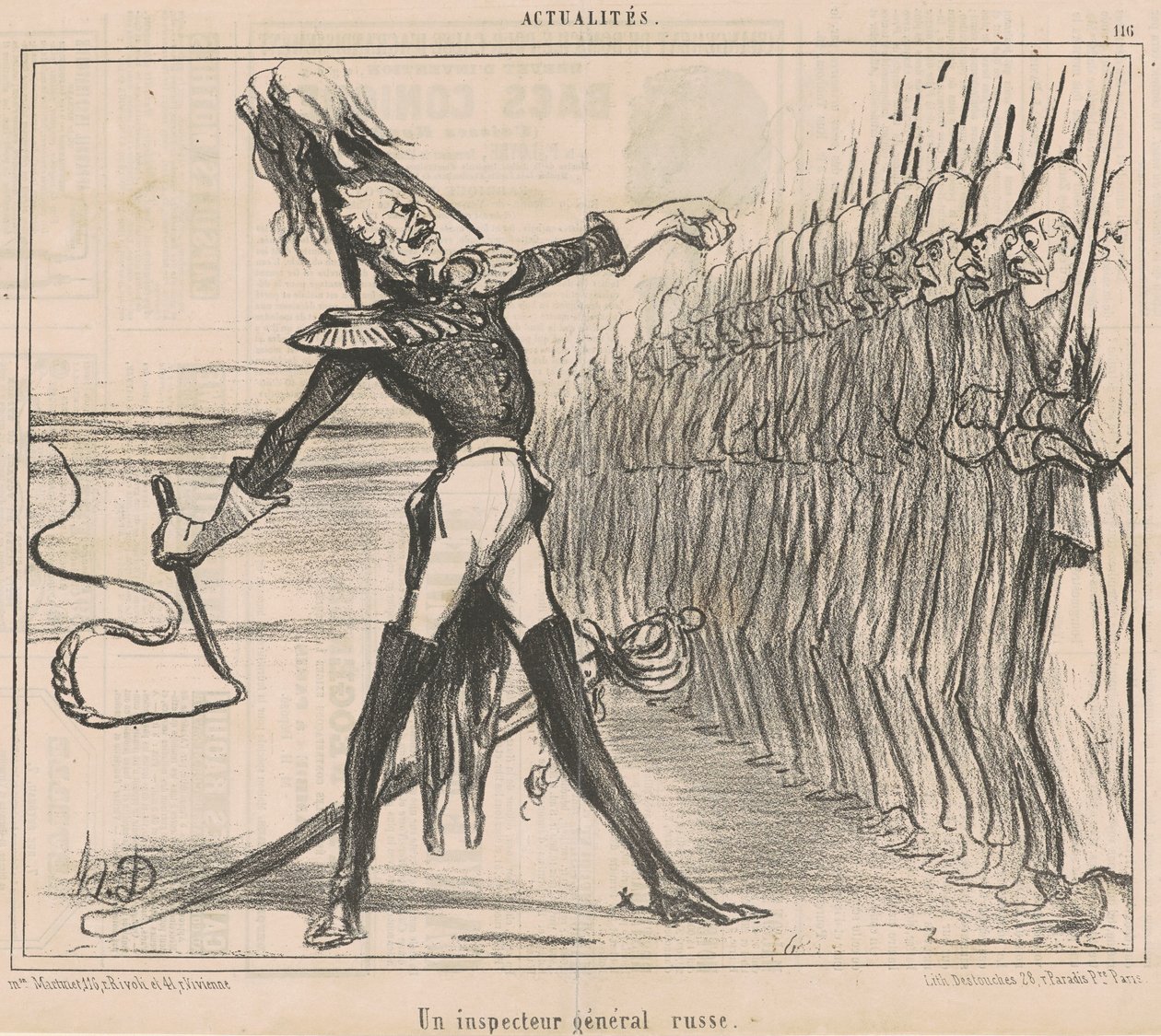 En russisk generalinspektør av Honoré Daumier