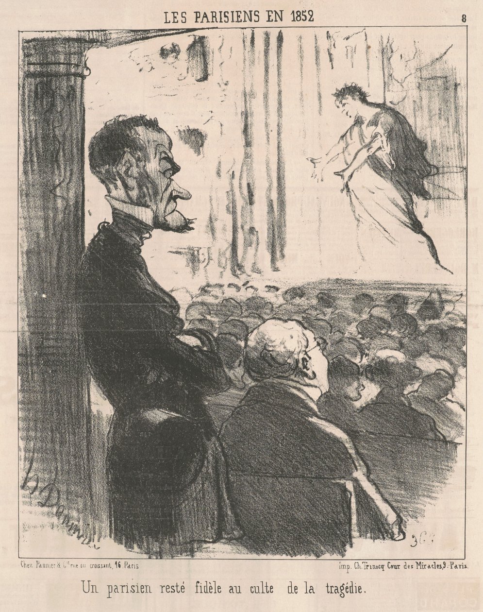 En pariser som forble trofast... av Honoré Daumier