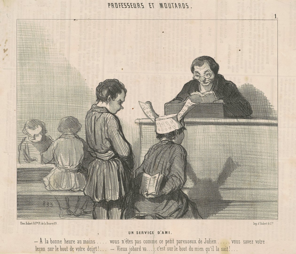 En vennlig service av Honoré Daumier