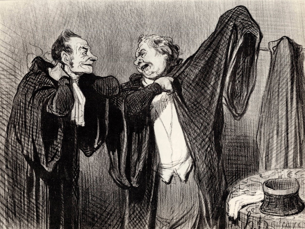 Under kolleger, 1845-1848. av Honoré Daumier