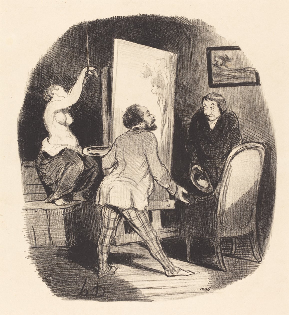 En vanskelig stilling av Honoré Daumier