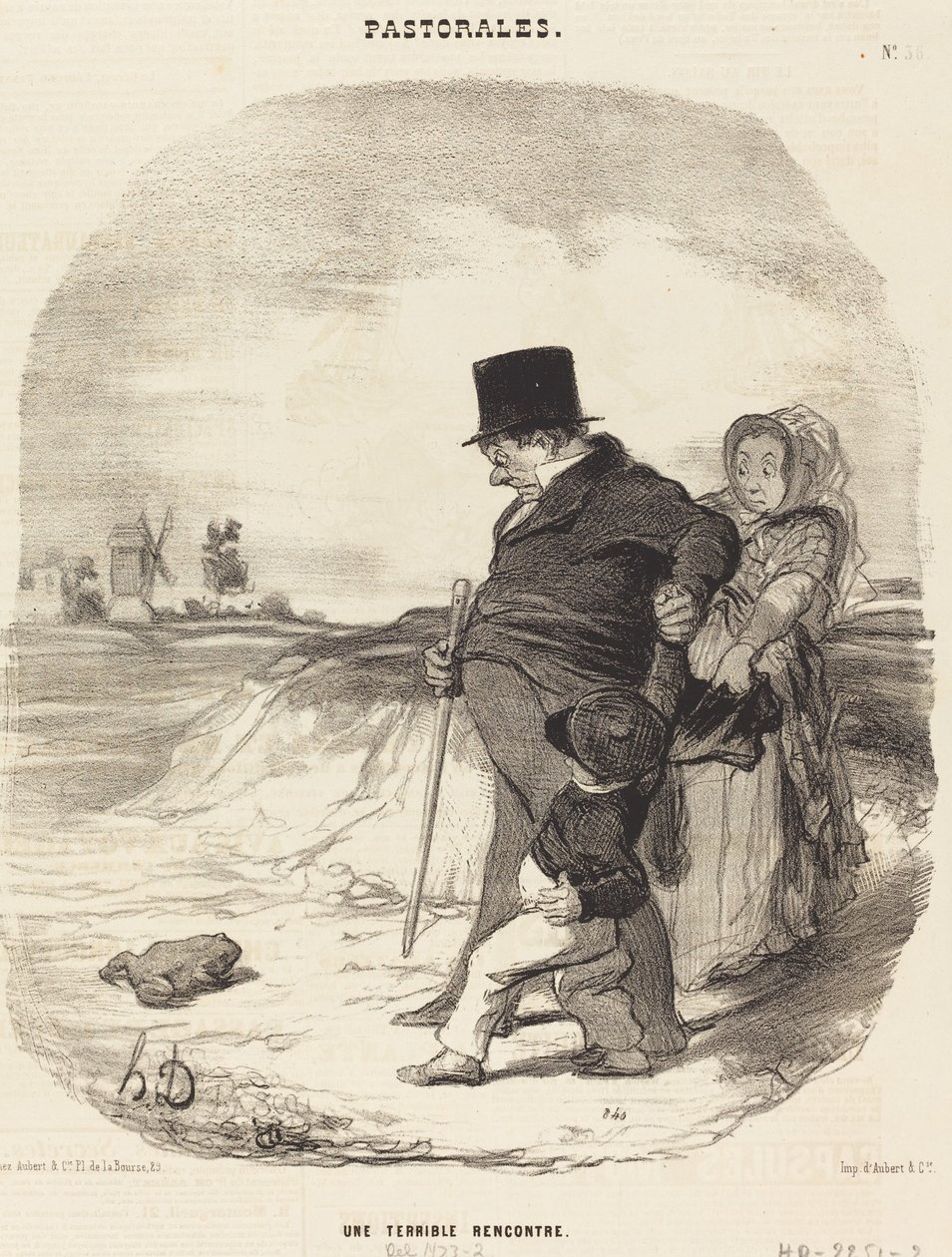 Et forferdelig møte av Honoré Daumier