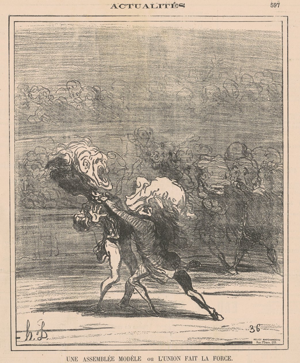 En modellsammenstilling... av Honoré Daumier