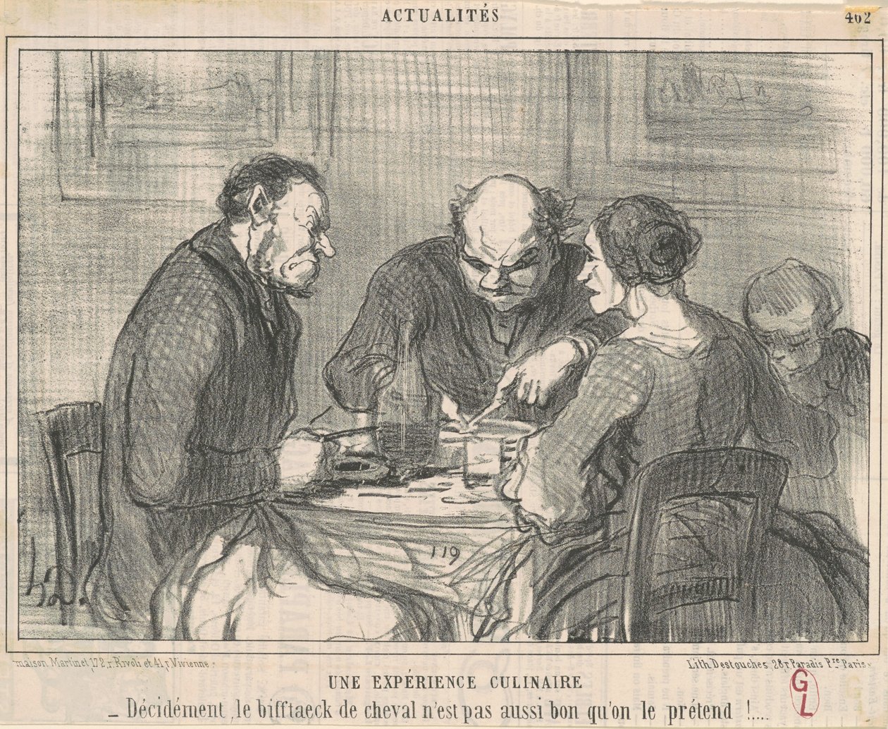 En kulinarisk opplevelse av Honoré Daumier