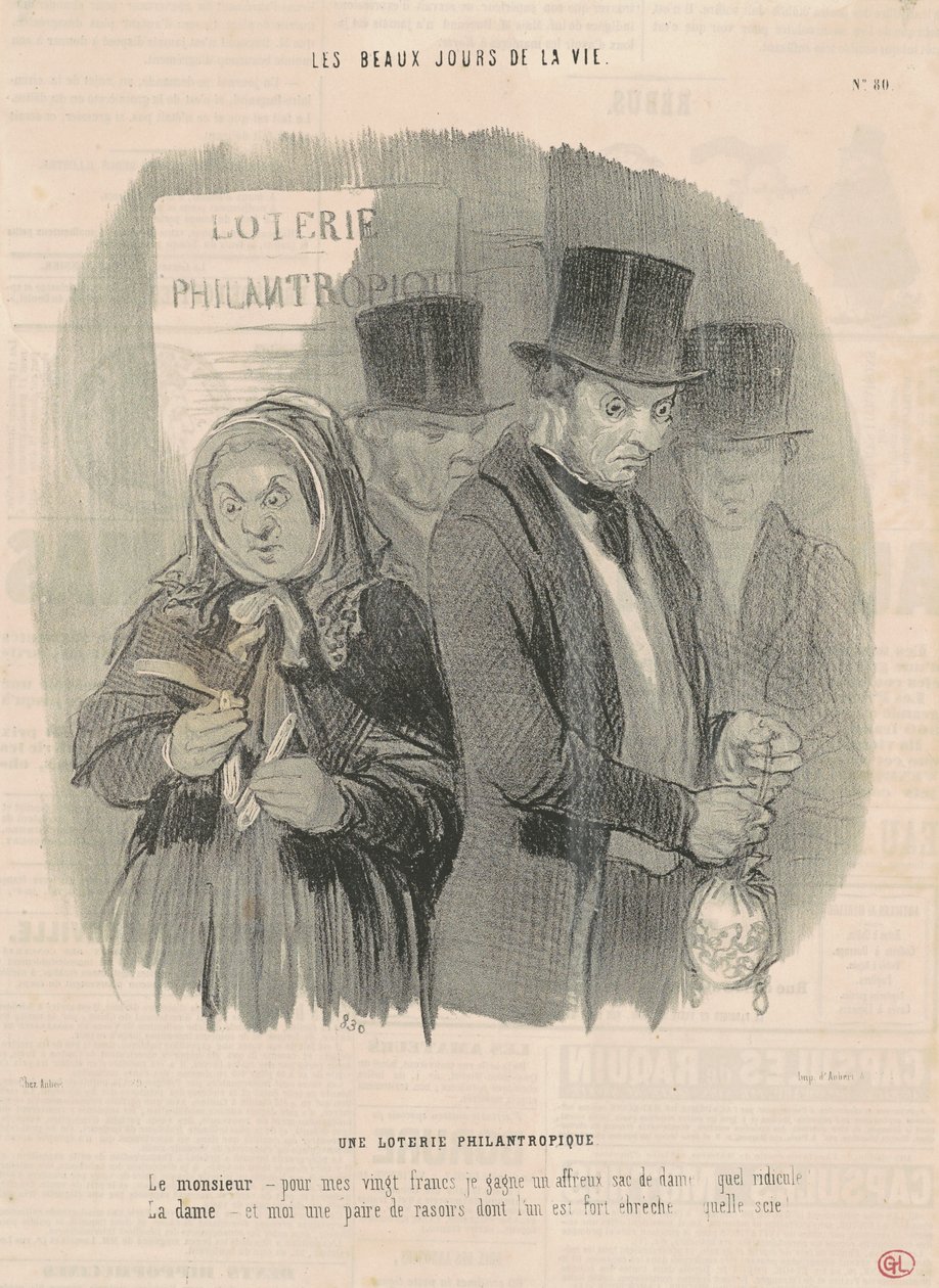 Et filantropisk lotteri av Honoré Daumier
