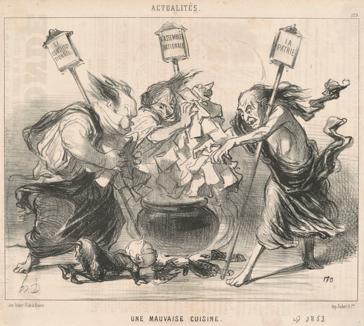 Et dårlig kjøkken av Honoré Daumier