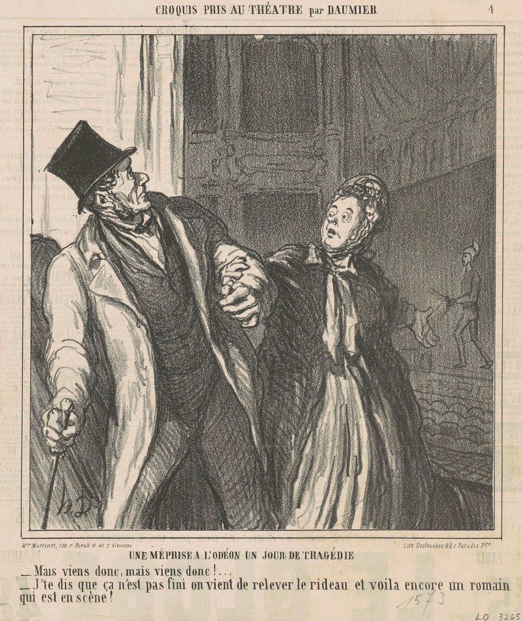 En misforståelse på odeon... av Honoré Daumier