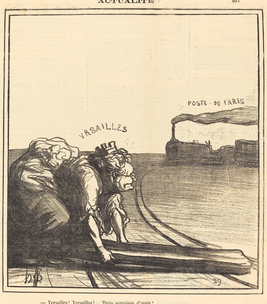 Versailles!... Tre uker fri! av Honoré Daumier