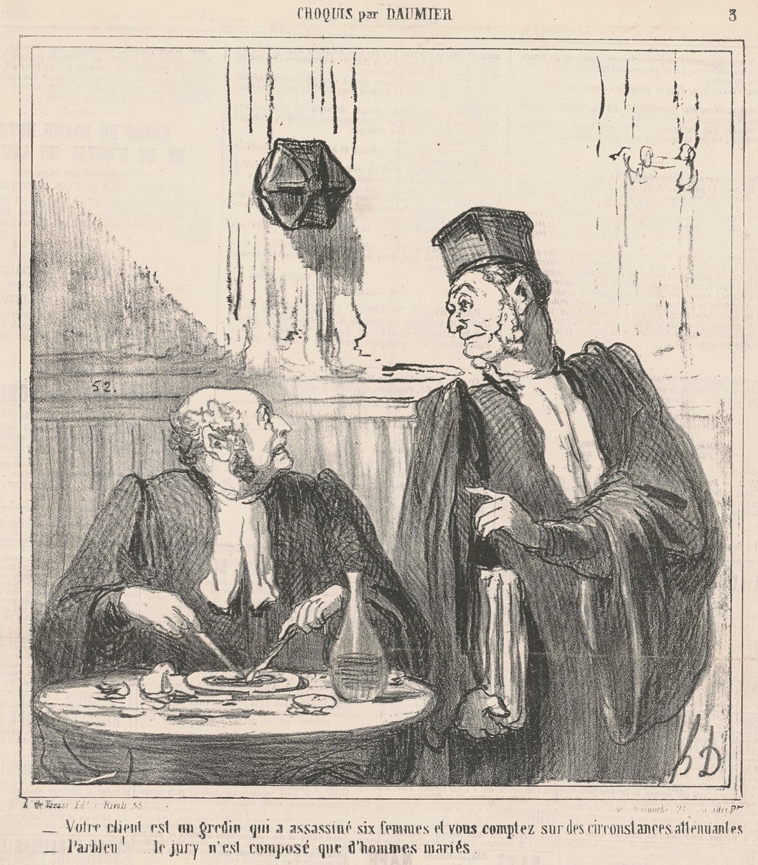 Din klient er en skurk... av Honoré Daumier