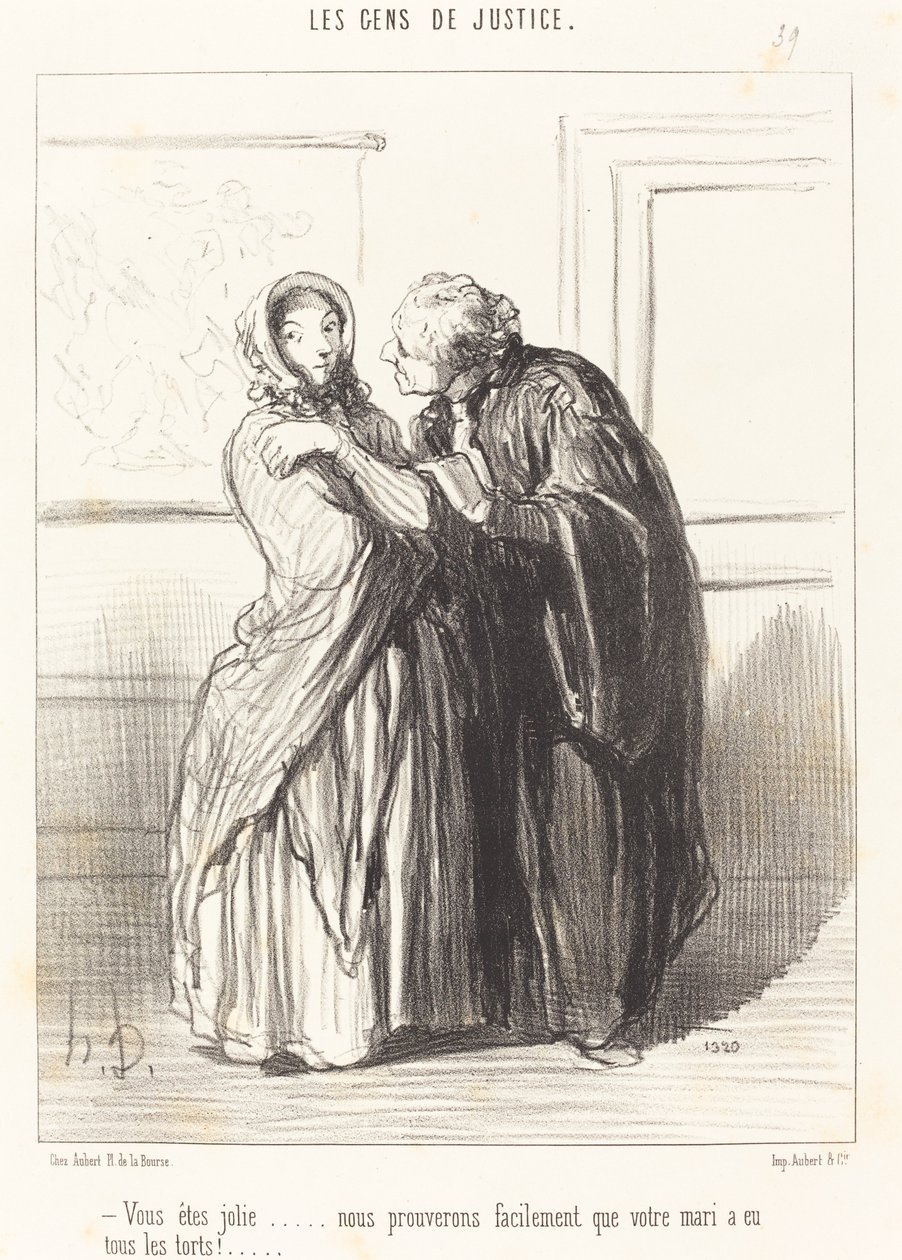 Du er vakker... av Honoré Daumier
