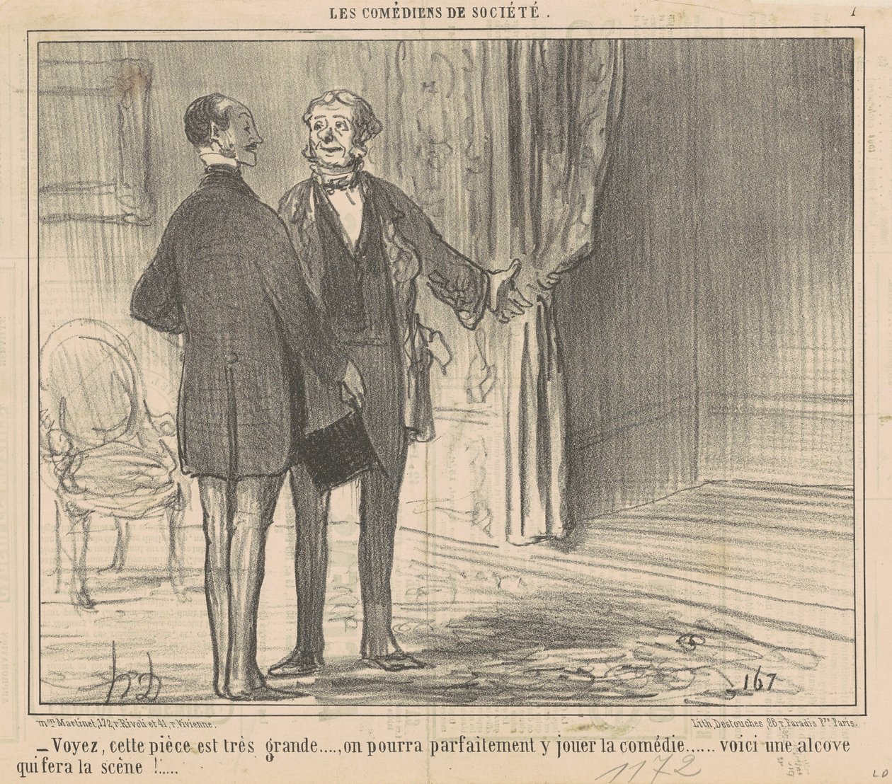 Se, dette rommet er veldig stort... av Honoré Daumier