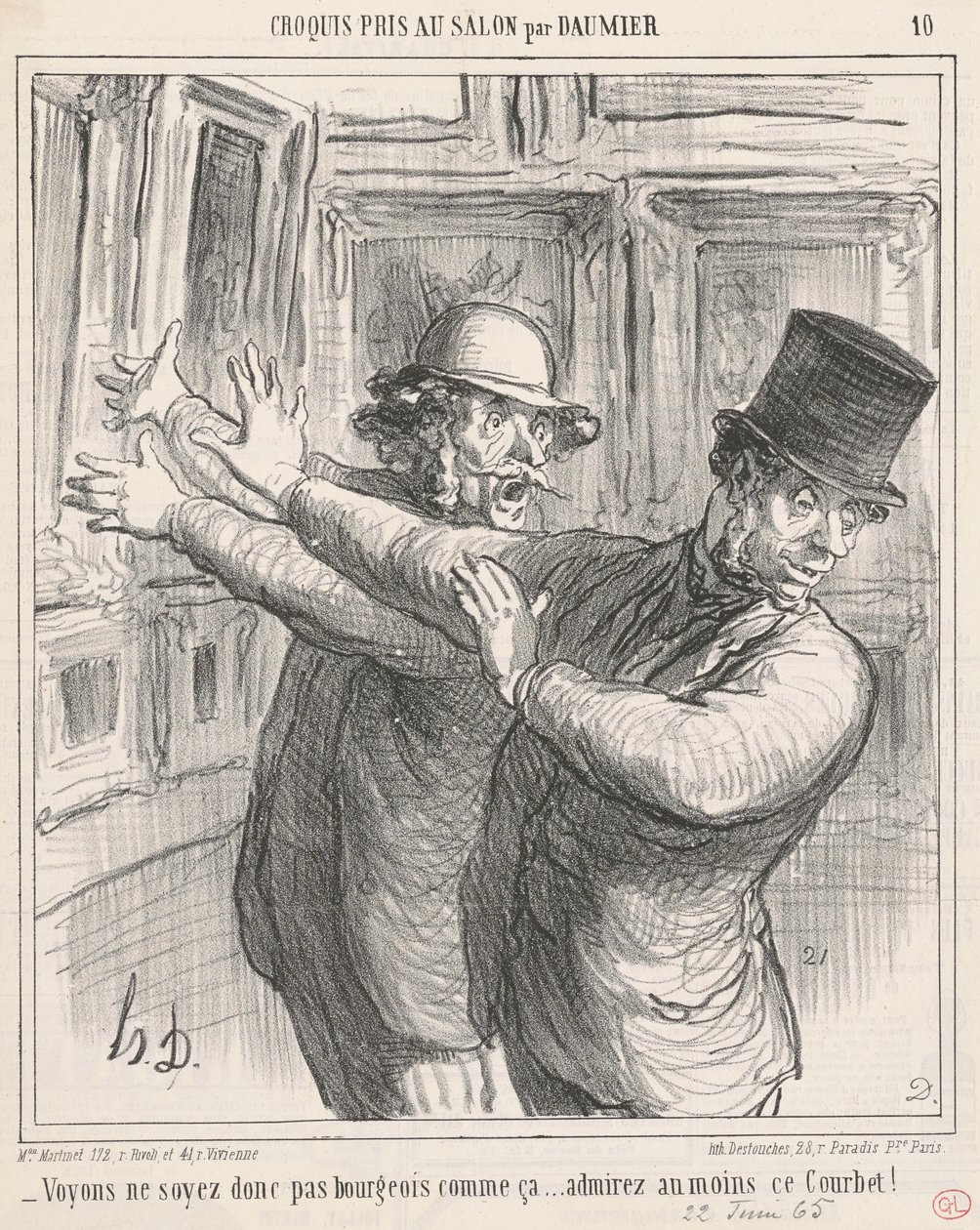La oss se... beundre i det minste denne Courbet! ... av Honoré Daumier