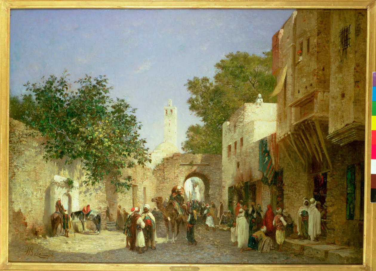 En arabisk gatescene, 1872 av Honore Boze