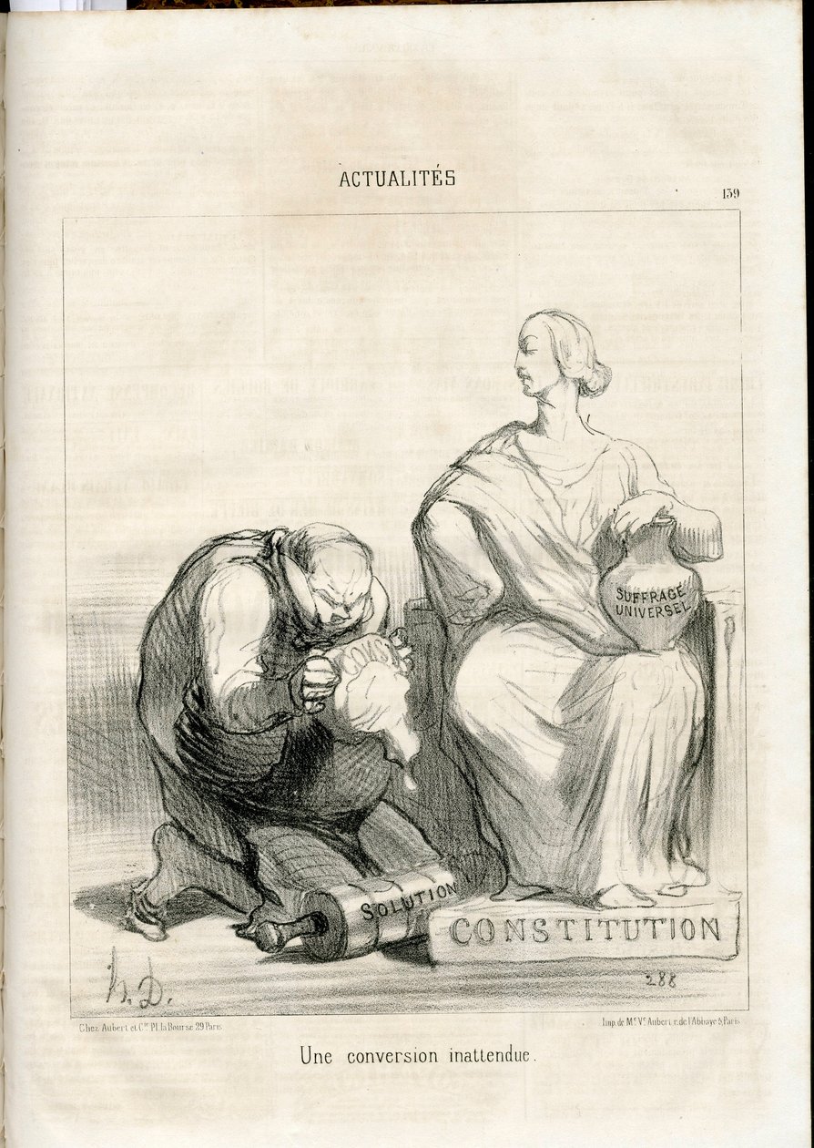 Le Charivari, satirisk i svart-hvitt av Honoré Daumier