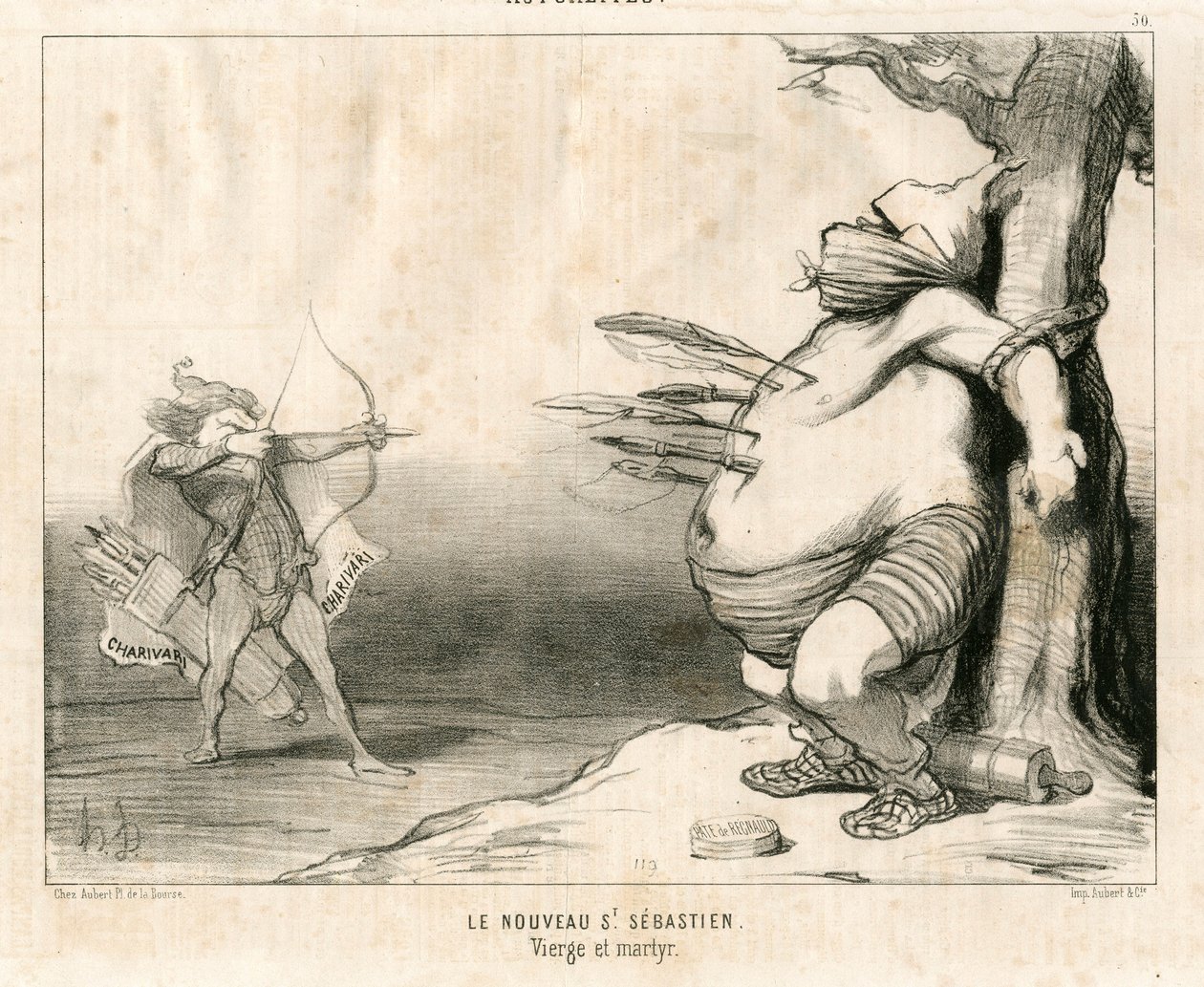 Le Charivari, satirisk i svart-hvitt av Honoré Daumier