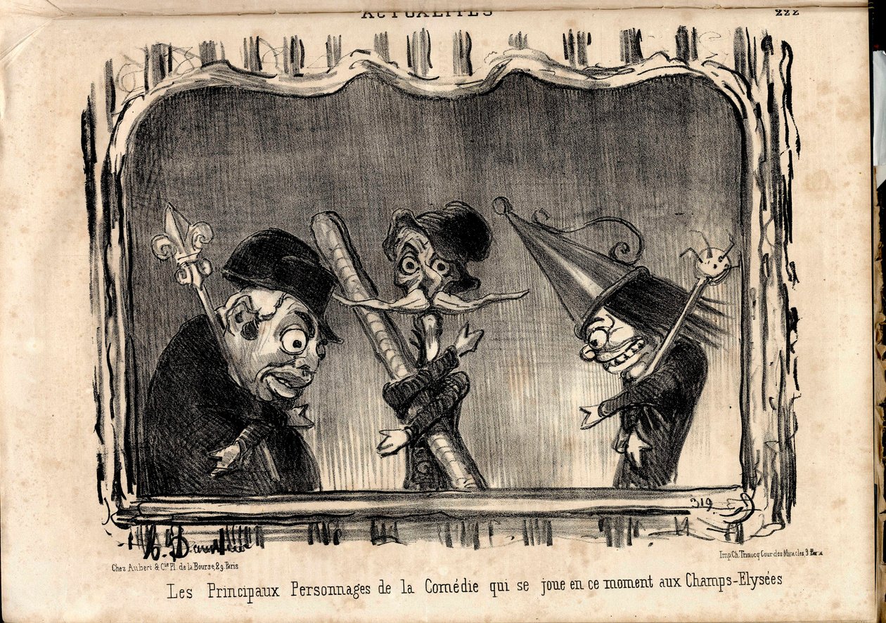 Le Charivari, satirisk i svart-hvitt av Honoré Daumier