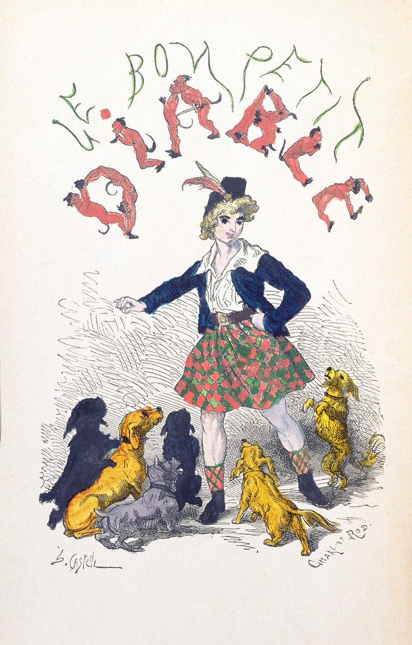 Forside av 'Le Bon Petit Diable' av Comtesse Sophie de Segur (1799-1874) sent på 1800-tallet av Horace Castelli
