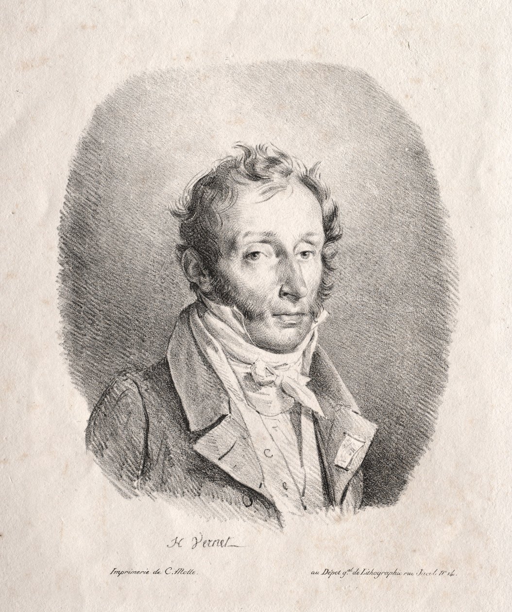 Carle Vernet, 1817. av Emile Jean Horace Vernet