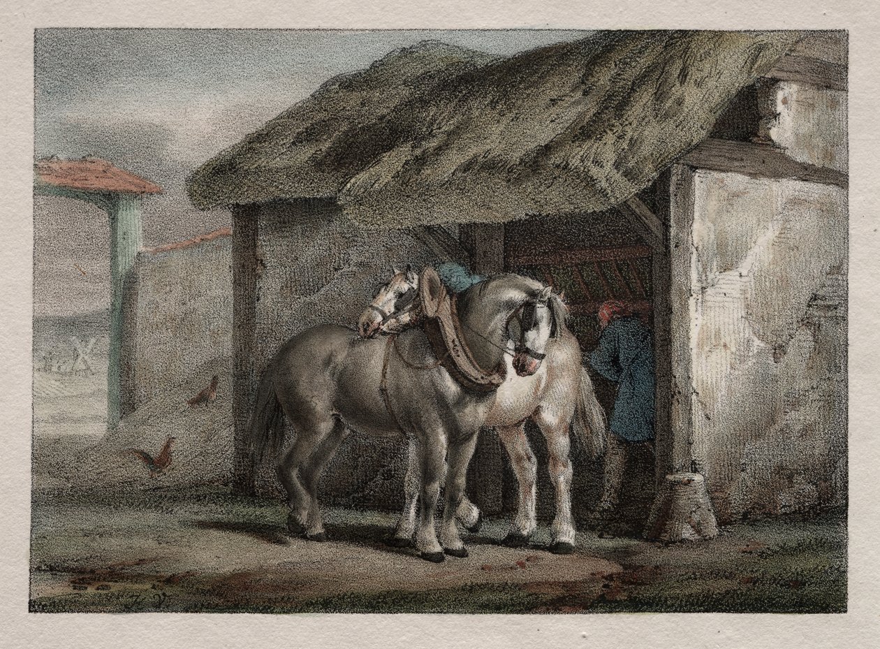 Gårdshest av Emile Jean Horace Vernet