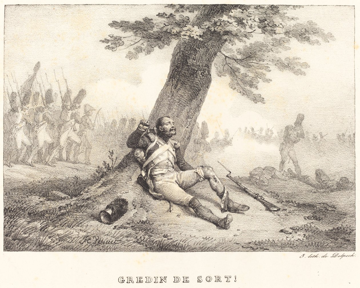 Credin de Sort!... av Emile Jean Horace Vernet