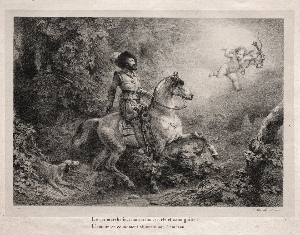 Henrik IV, konge av Frankrike. av Emile Jean Horace Vernet