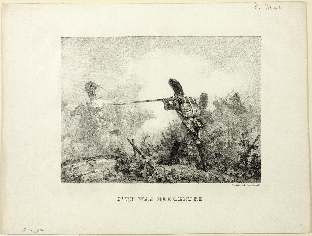 Jeg tar deg ned av Emile Jean Horace Vernet