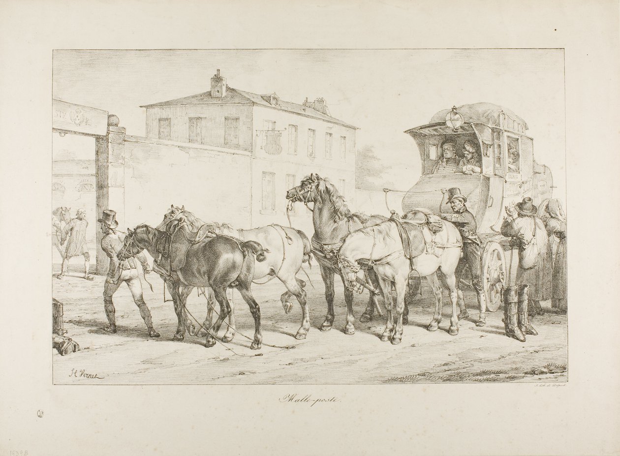 Mail Coach av Emile Jean Horace Vernet