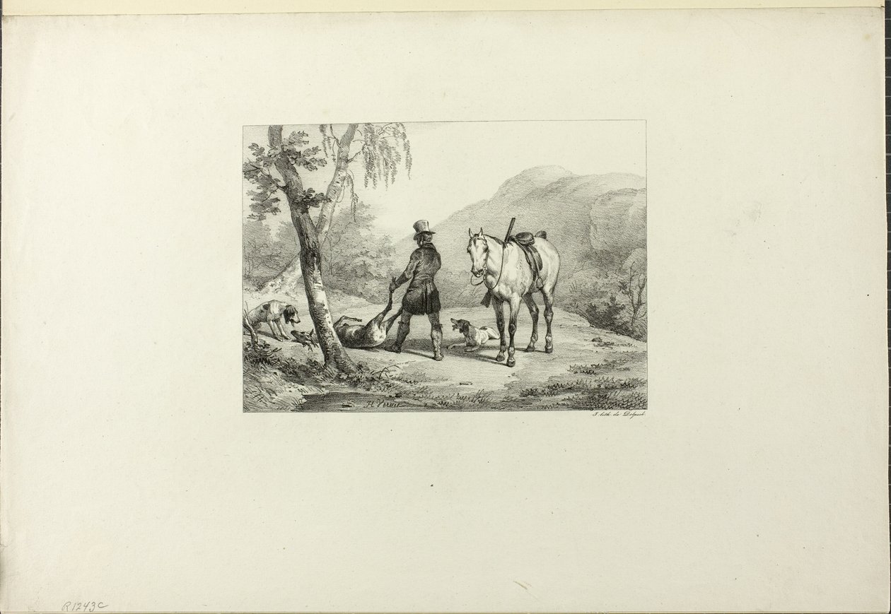 Steinbruddet av Emile Jean Horace Vernet