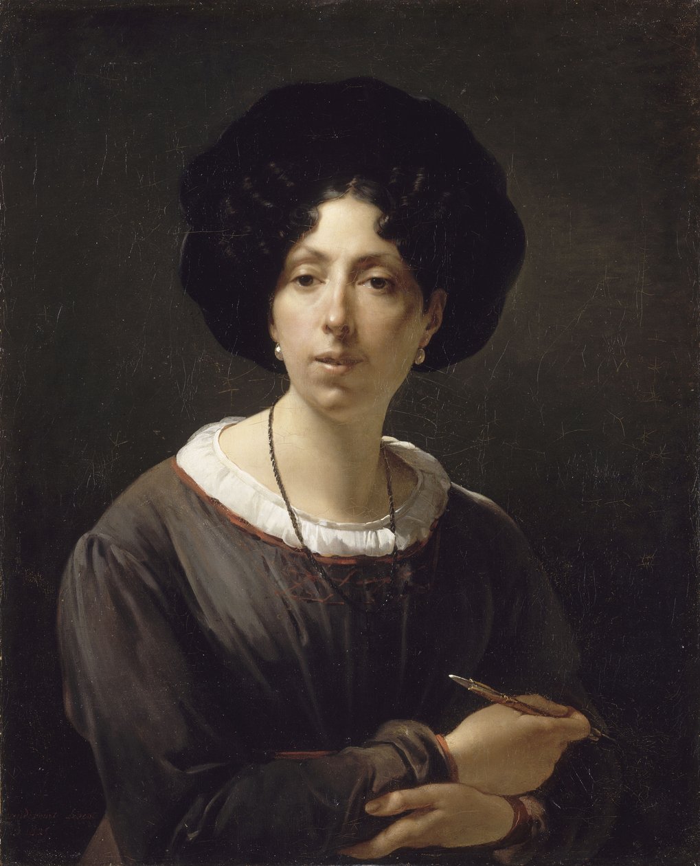Selvportrett av Hortense Haudebourt Lescot