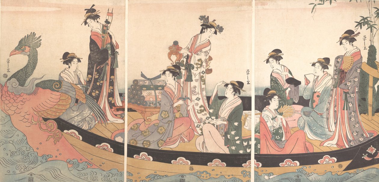 Treasure Boat, ca. 1795. av Hosoda Eishi