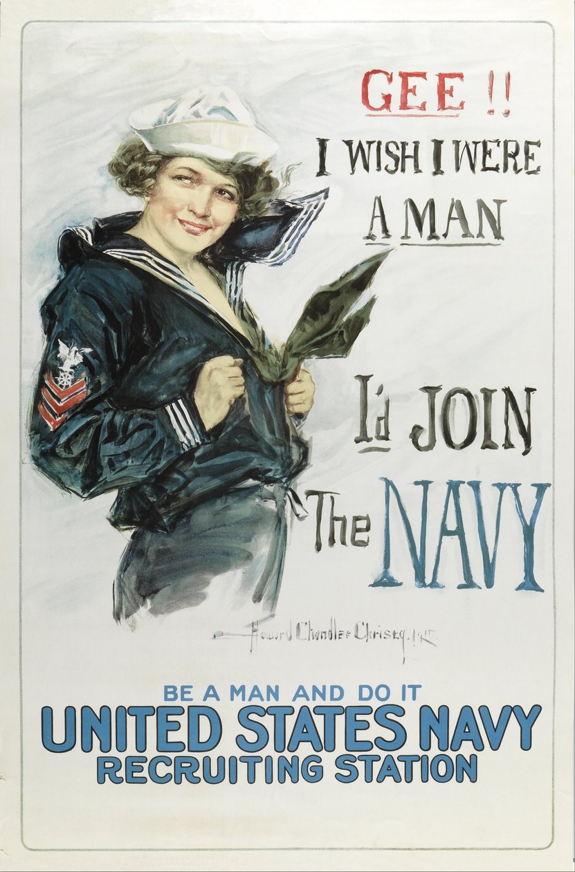 Jøss, jeg skulle ønske jeg var mann, og bli med i marinen av Howard Chandler Christy