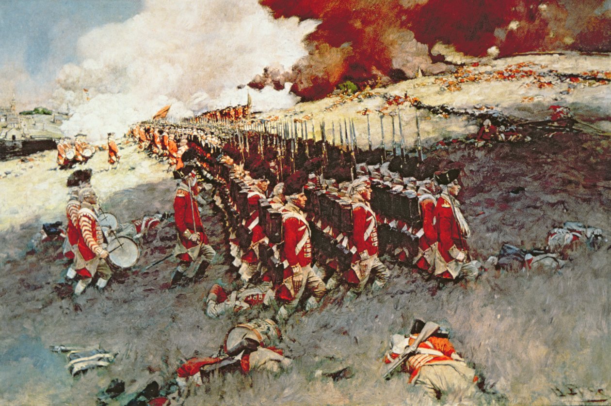 Slaget ved Bunker Hill av Howard (after) Pyle