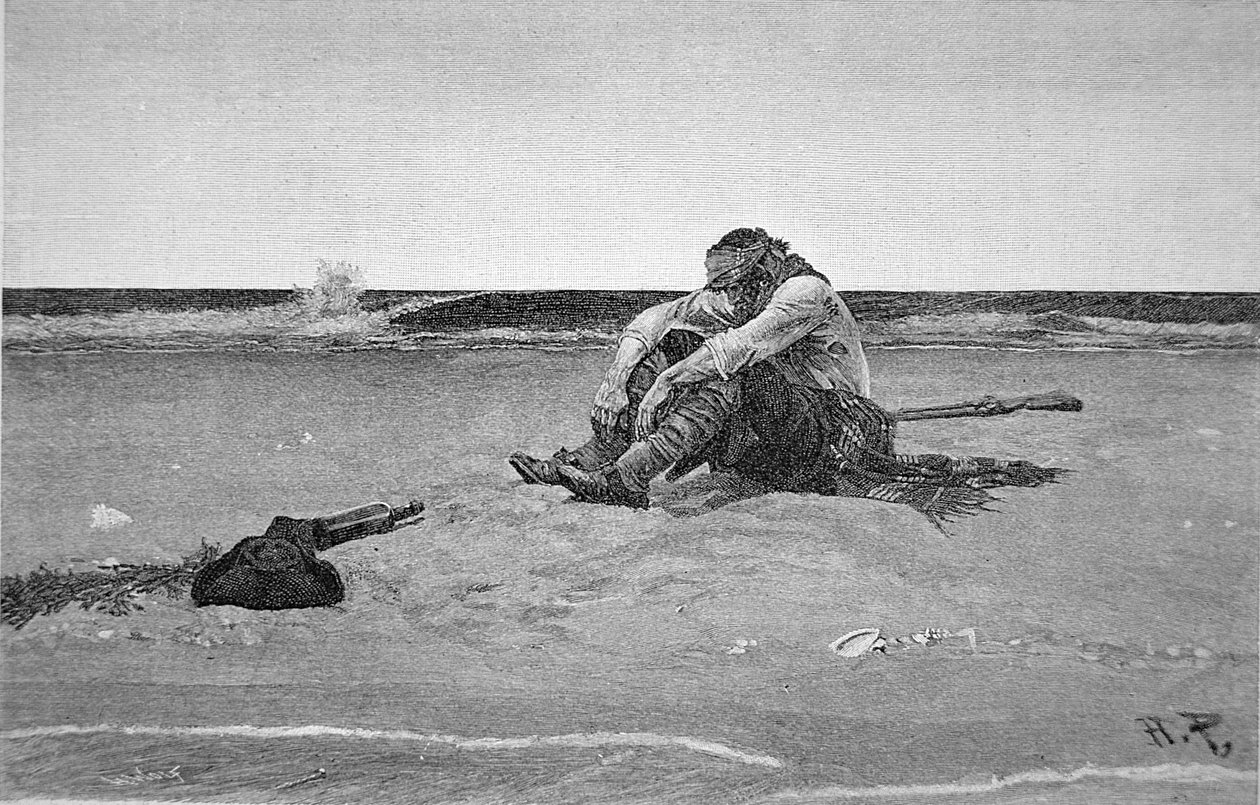 Pirat havnet på en øde øy av Howard (after) Pyle