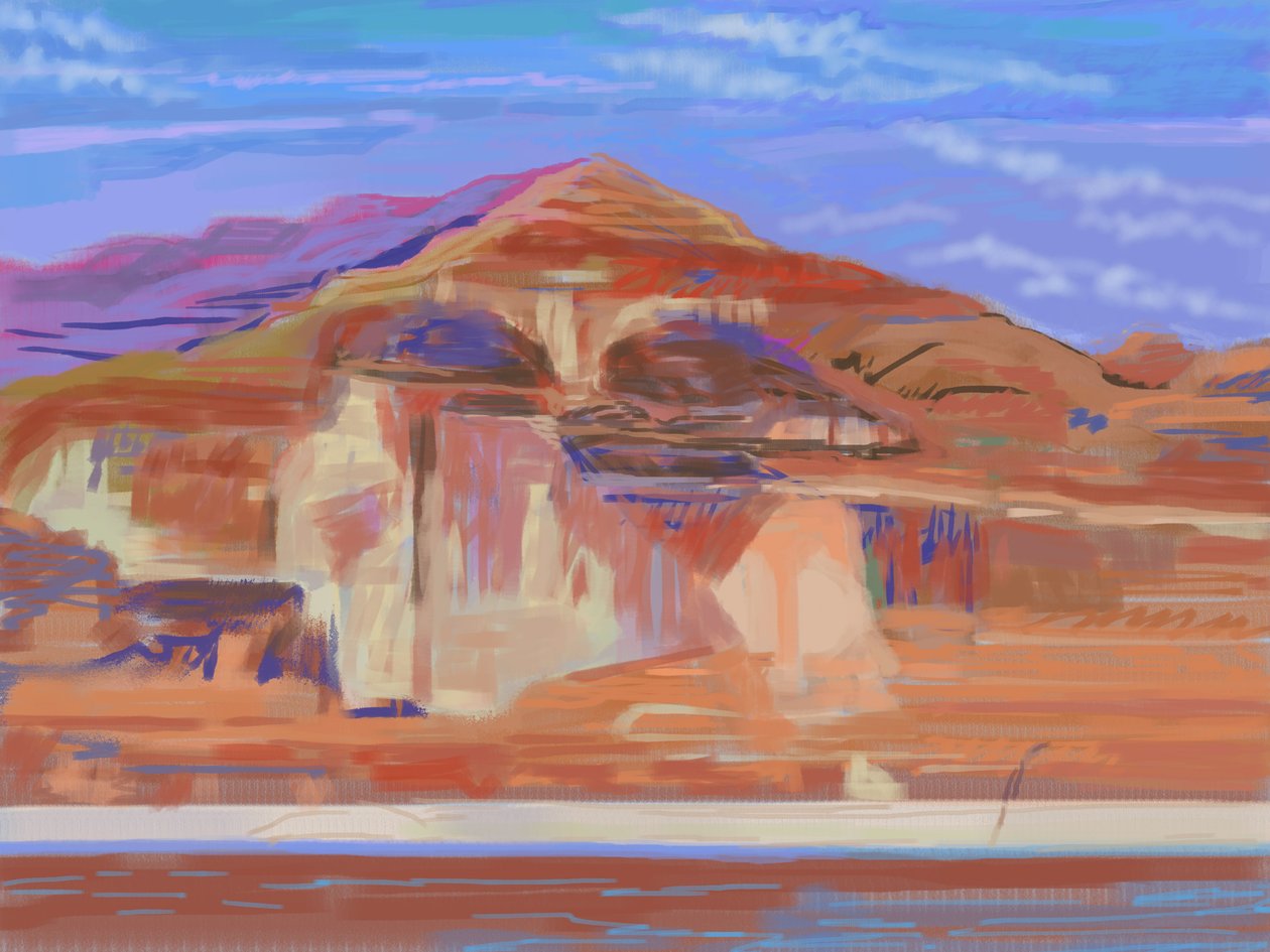Painted Cliffs, Lake Powell (datakunst) av Howard Ganz