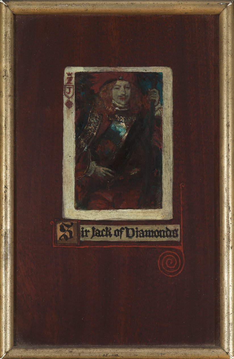 Sir Jack of Diamonds (olje på panel) av Howard Pyle