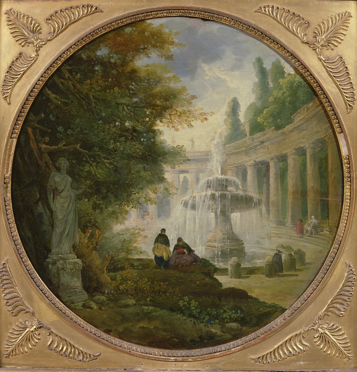Fontene i en park, ca. 1762-65 av Hubert Robert