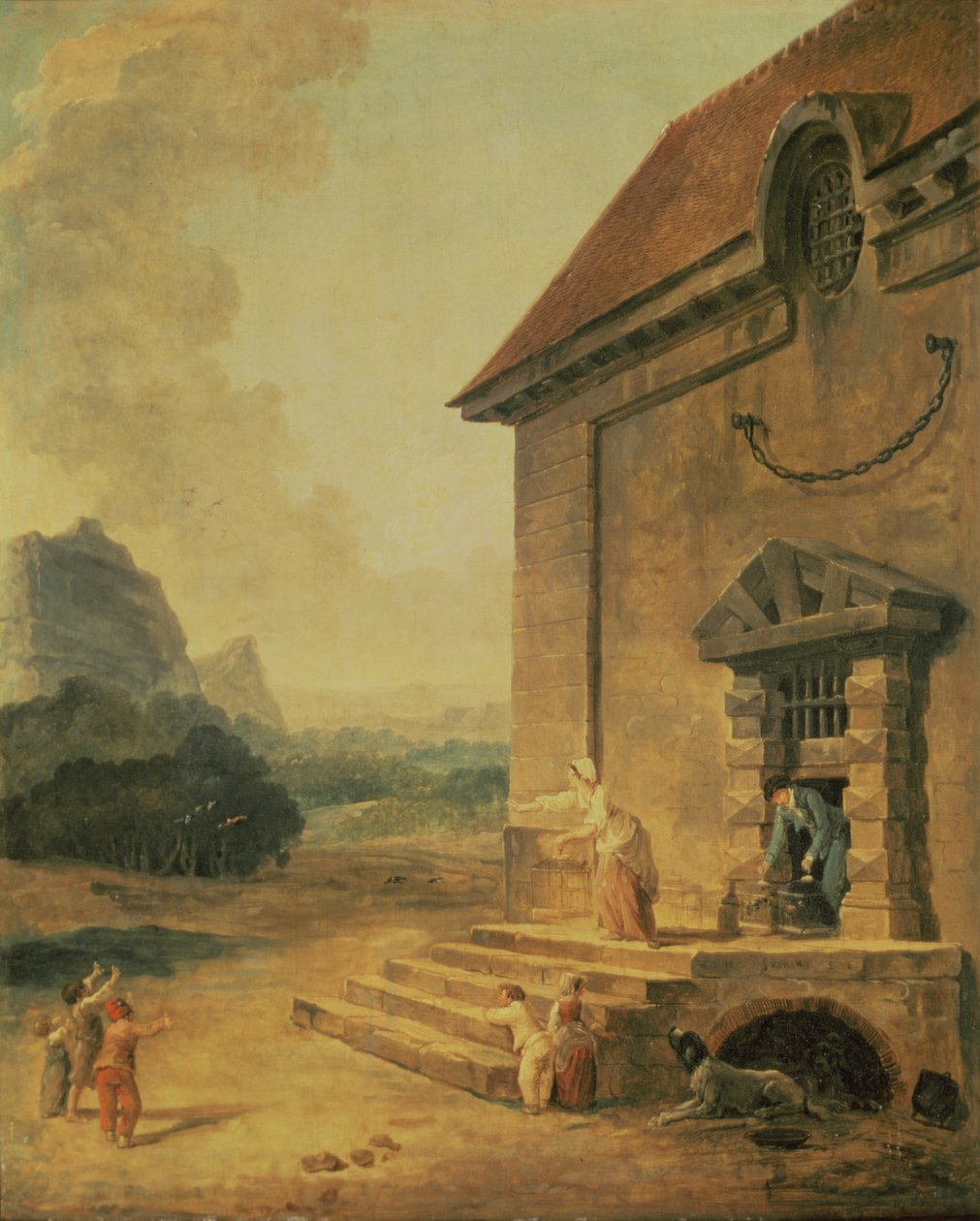 Frigjør fuglene, 1794 av Hubert Robert