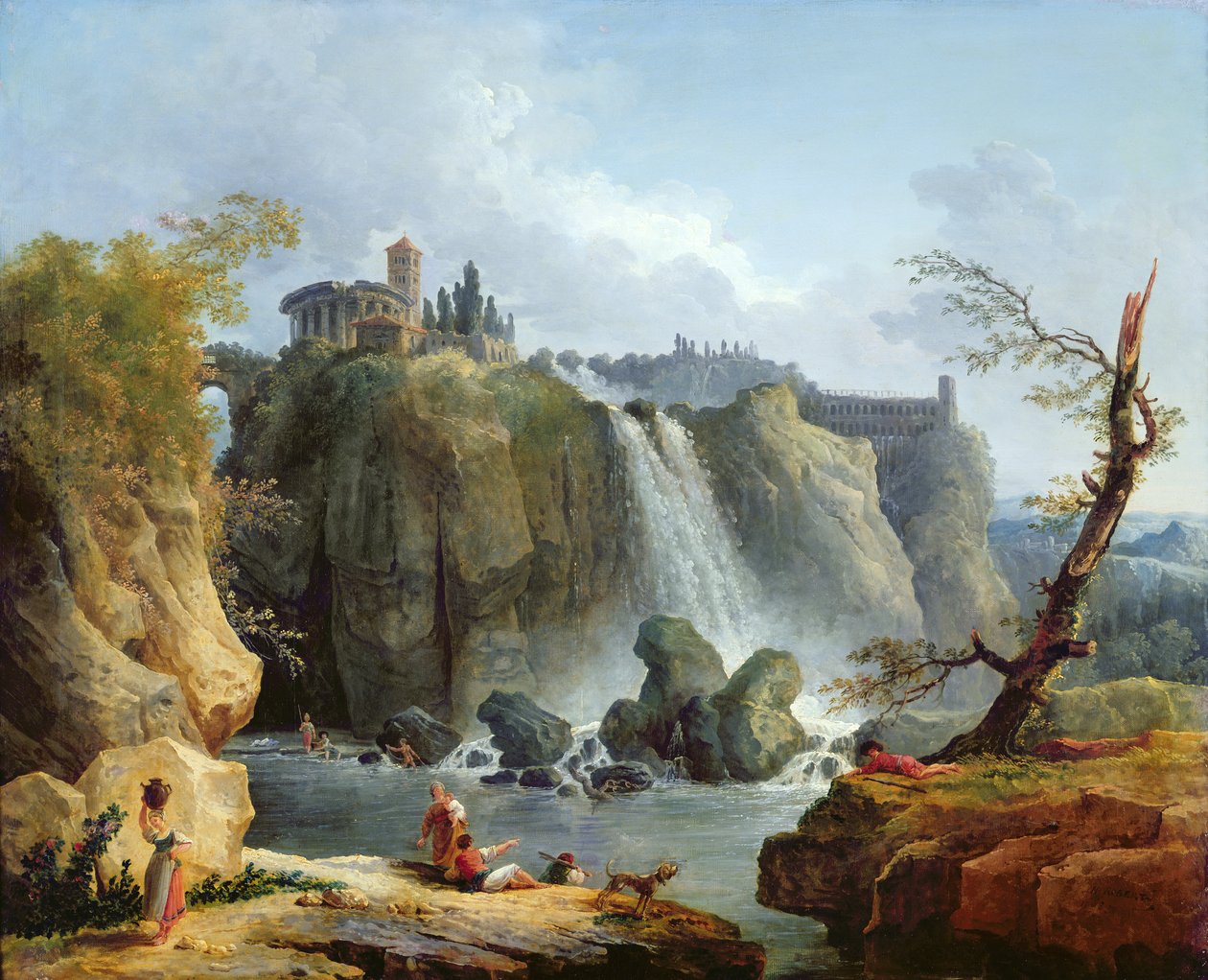 Fallene i Tivoli, 1768 av Hubert Robert