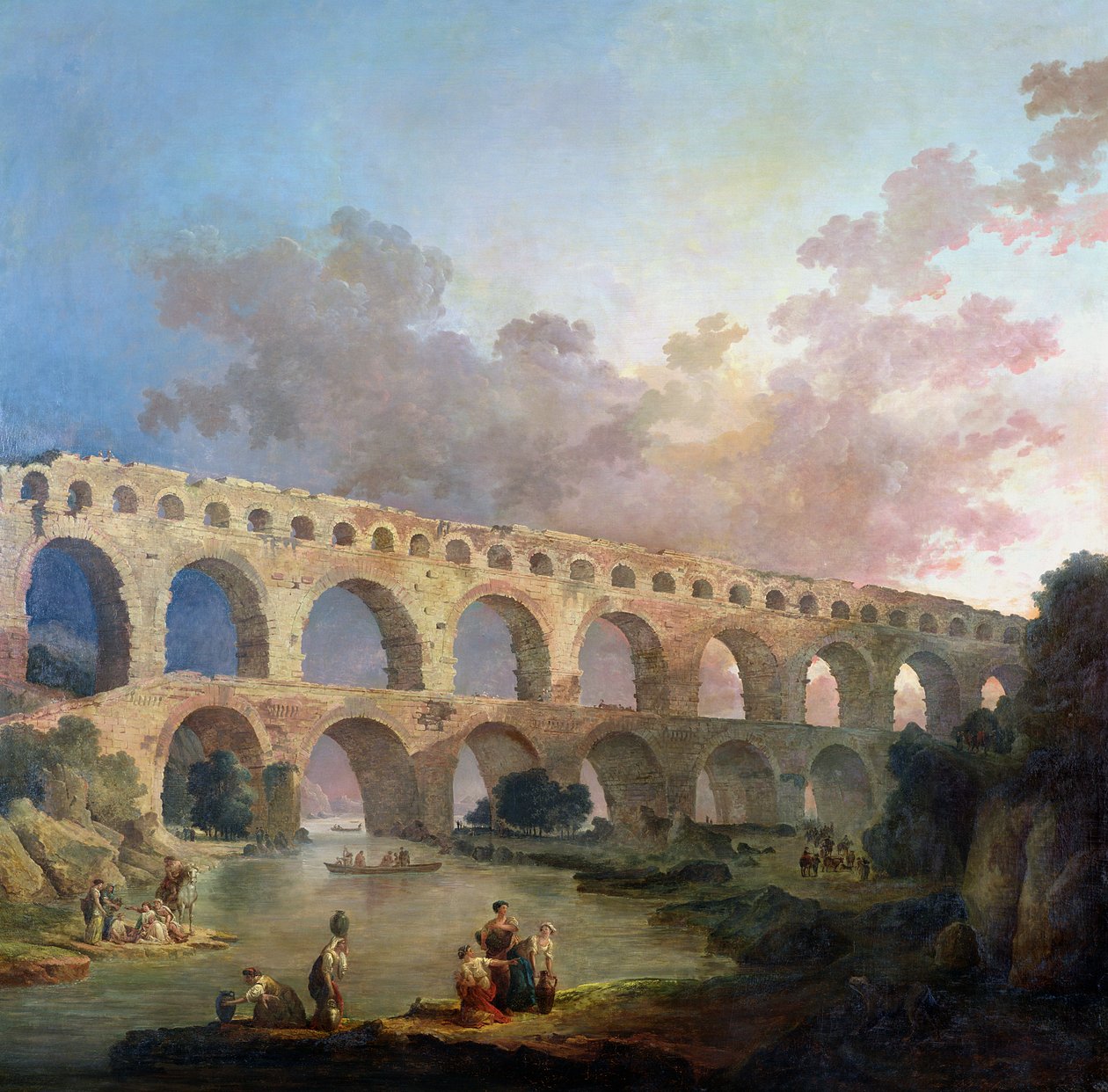 Pont du Gard, Nimes, ca. 1786 av Hubert Robert
