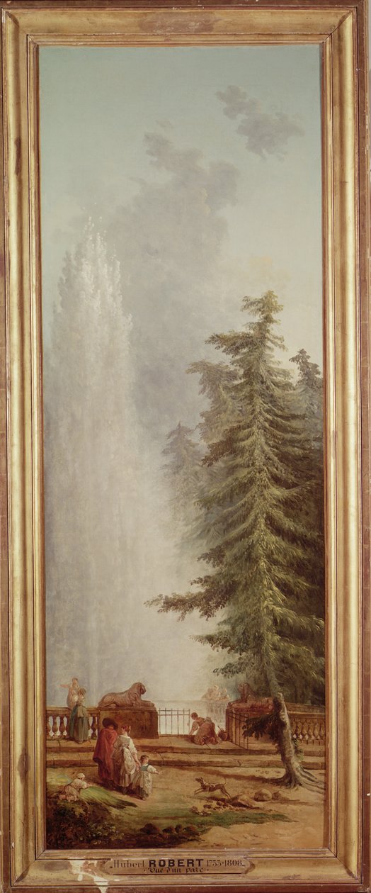 Utsikt over en park, 1783 av Hubert Robert