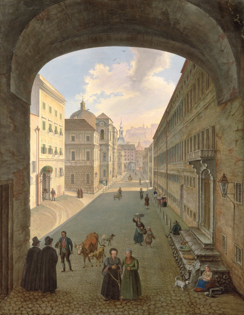 Lodron-palasset, Salzburg, 1833 av Hubert Sattler