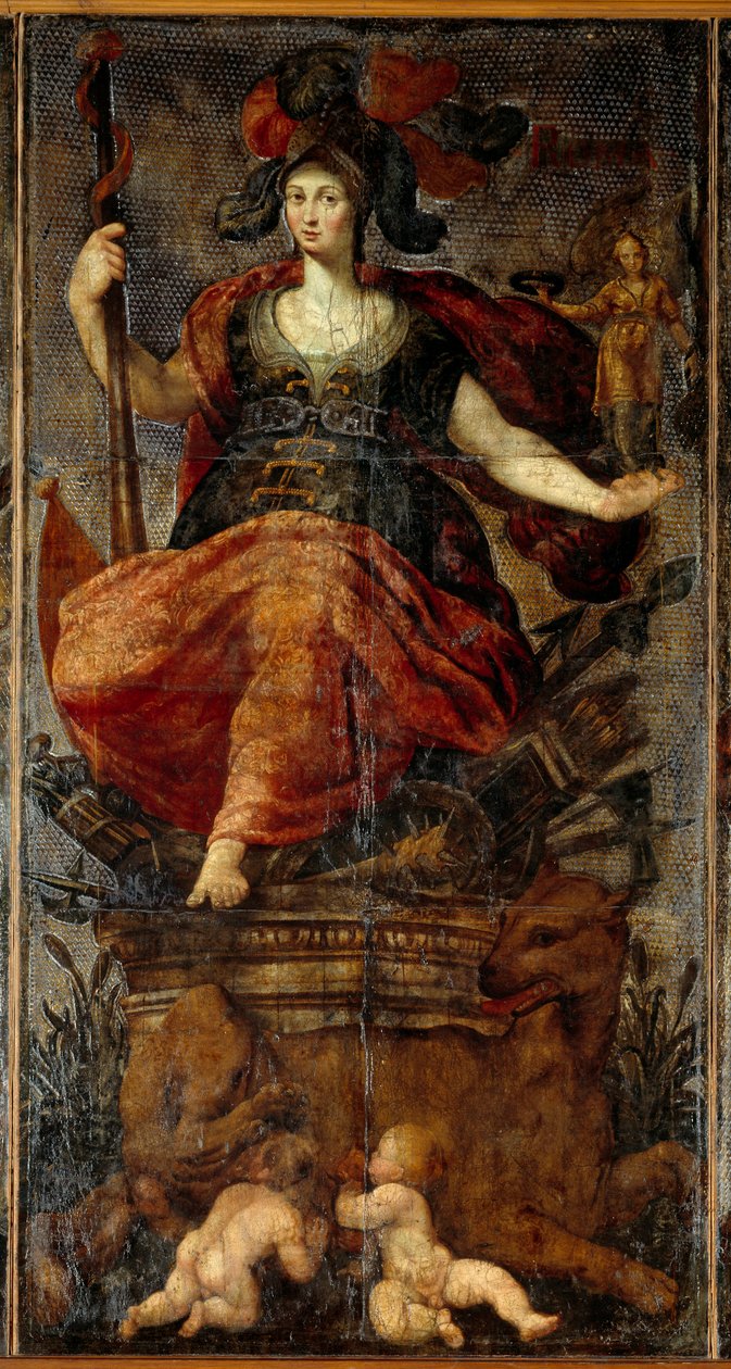Tapestry of the Seven Leathers av Hubert (after) Goltzius