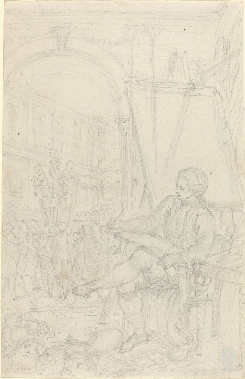 Selvportrett av Hubert Francois Gravelot